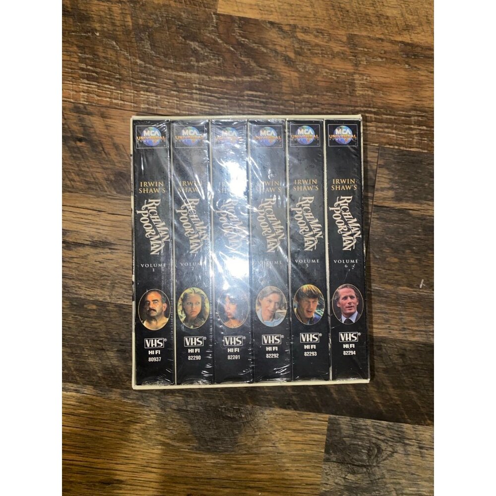 Rich Man Poor Man Sealed VHS Complete Set‎